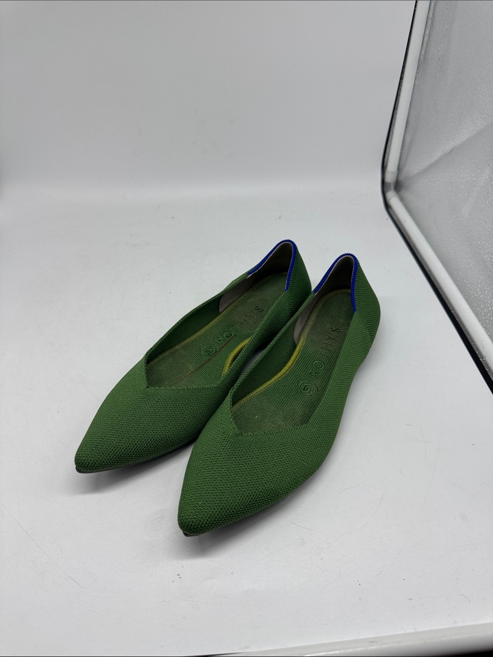 Rothy’s Willow Pointed Toe Flats Green Size 9.5 - Picture 2 of 15